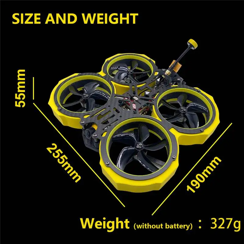 

AuroraRC MAMFU24 4-6S 3 Inch 153mm Whoop RC Drone FPV Racing w/ F7BT Flight Controller BLHeli_S 40A ESC CADDX Retal Camera