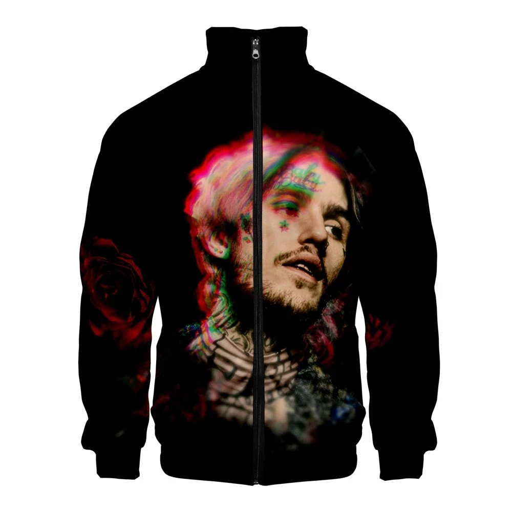 

2020 LOVE Lil Peep Men/Women Jacket Zipper Turtleneck Hip hop Motorcycle Hoodie Sweatshirt Jacket Autumn Winter 3D Print Jacket