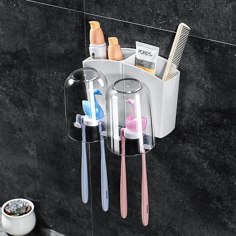 Настенный держатель для зубных щеток милый органайзер хранения кошек настенная