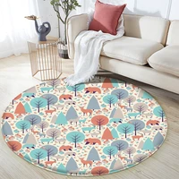 non slip alfombra infantil round carpet bedroom living room decor rug fresh and simple style pattern flannel dywan baby playmat