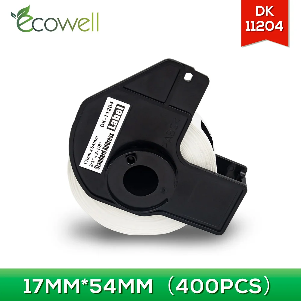Ecowell 1 рулон DK 1204 совместимый 11204 высечки стандартные адресные этикетки для