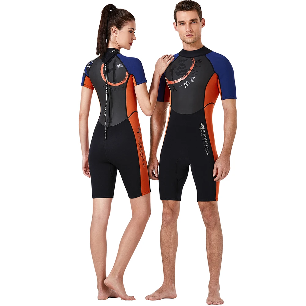 

DIVE 3mm Neoprene Wetsuit One-piece Keep Warm Women Men Swimming Scuba Diving Bathing Suit Short Sleeve for Surf Snorkeling