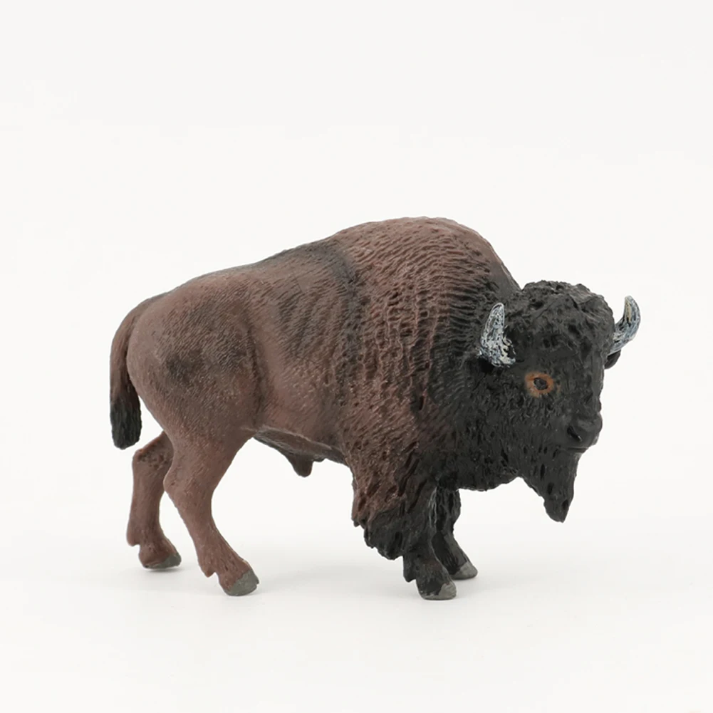 

Оригинальные подлинные фигурки американских зубров зоопарк, модели животных дикой природы, коллекционная фигурка, Детские обучающие игруш...