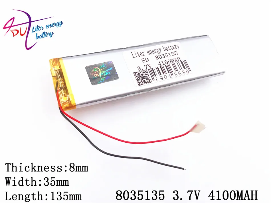 

2019 Rushed Limited Mp3 / Mp4 Player Battery Pack Yi Bateria Small Capacity Polymer Li Battery 8035135 4100mah