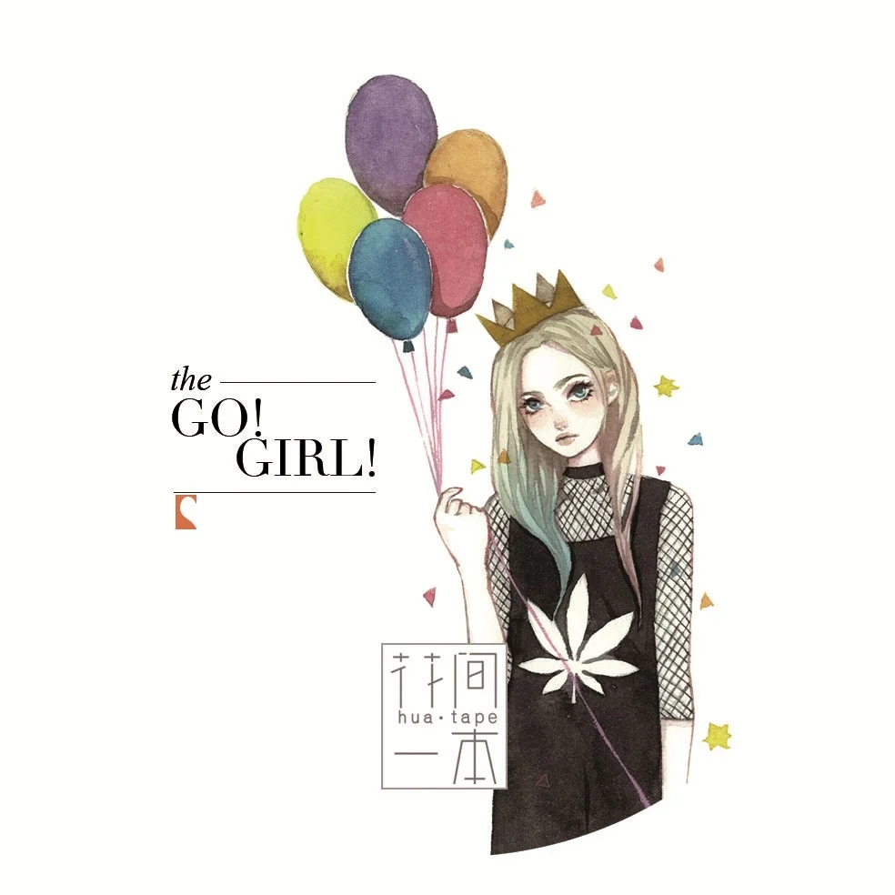 

3,3 см x 10 метров Washi Go Girl лента Материал Журнал Дневник наклейка
