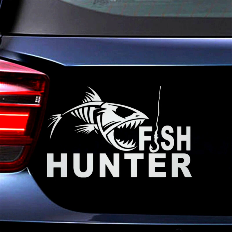 CS-1824# funny vinyl car sticker Fish Hunter waterproof multiple sizes decal for auto stickers styling on bumper | Автомобили и