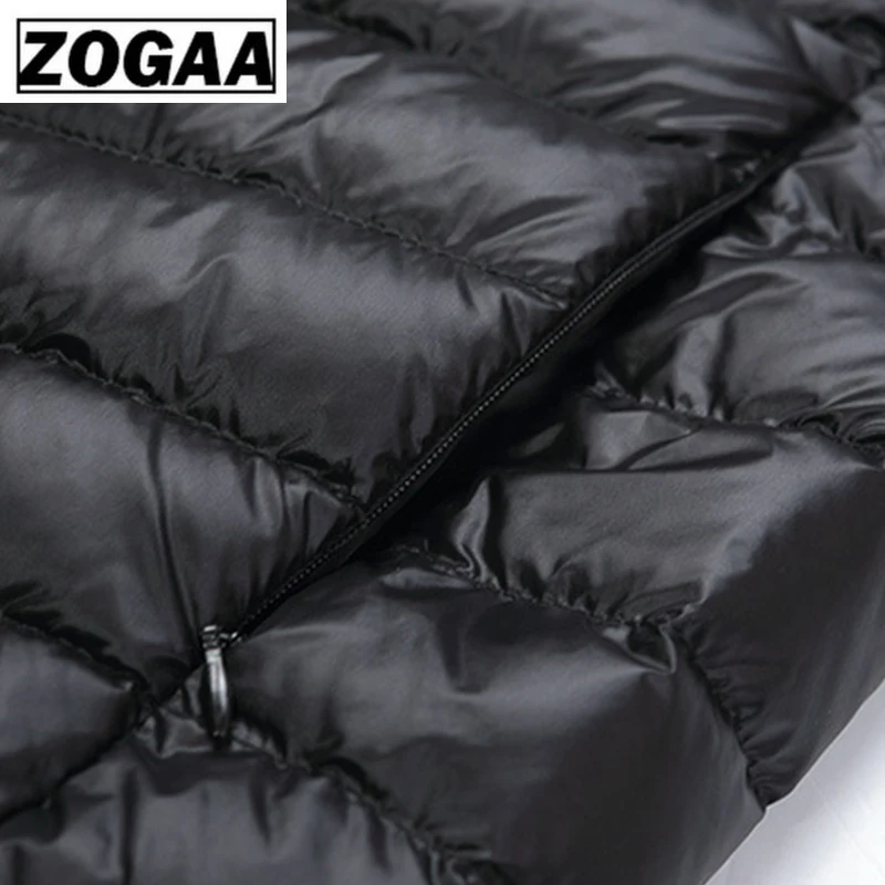 ZOGAA бренд пуховики на белом утином пуху Куртки мужские осень зимнее теплое пальто