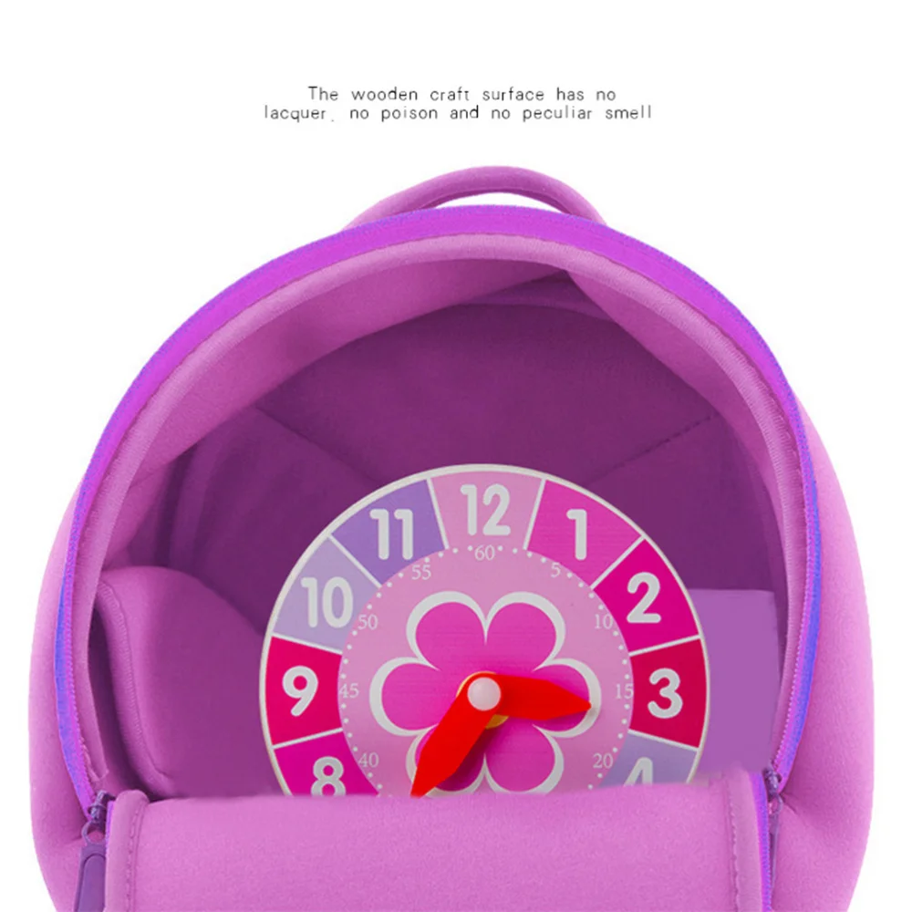 

2PCS Wooden Clock Cartoon Wooden Clock Learning Funny Wooden Clock Cognitive Creative Wooden Clock Cognitive Learnin