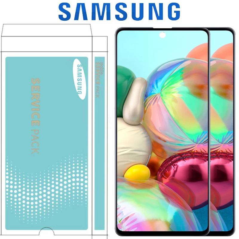 100% Оригинал AMOLED Замена для Samsung Galaxy A71 LCD сенсорный экран дигитайзер сборка