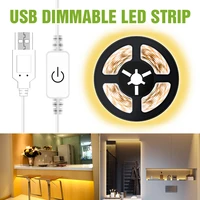 5m led light strip waterproof 2835 ribbon led strip dimmable touch sensor switch 5v usb powered for cabinet kitchen night lamp