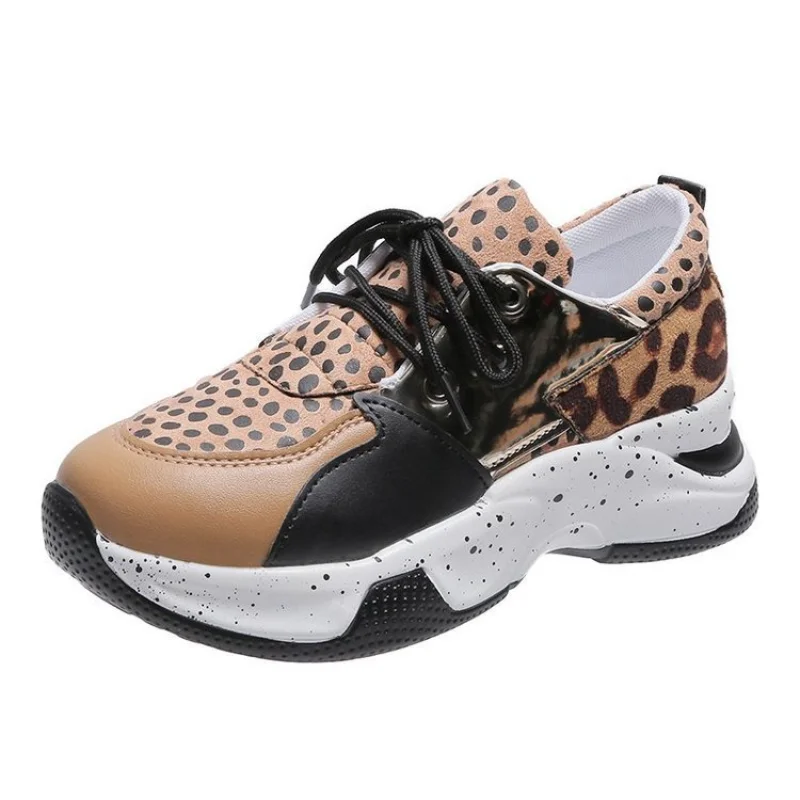 

2021 Spring New Fashion Women's Sneakers Women Platform Vulcanized Shoes Leopard Mesh Women Casual Shoes Zapatos Mujer Zapatos