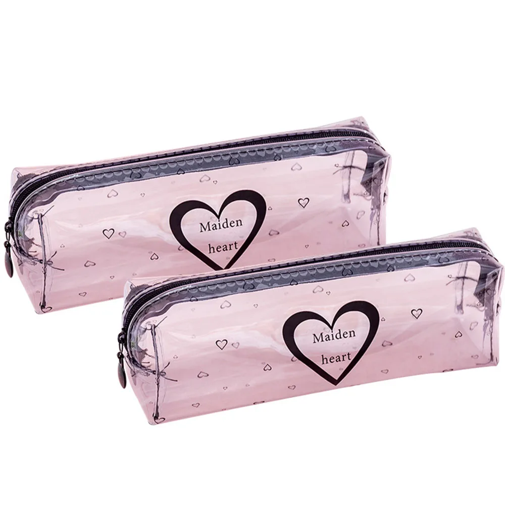 Симпатичный Прозрачный чехол для карандаша с надписью держатель ручки