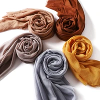 2021 new women polyester scarf fashion soild shawls checkered pattern wraps lady winter scarves muslim hijabs headband female