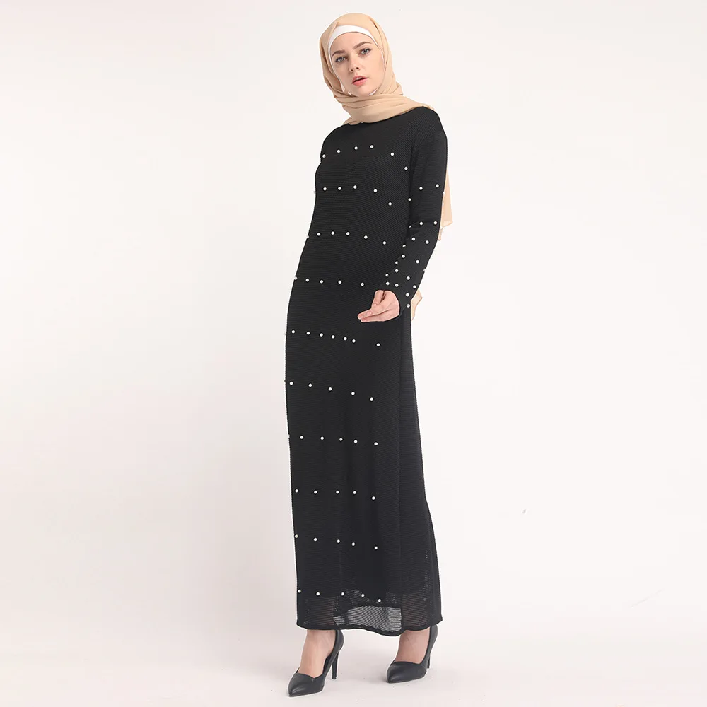 2019 Muslim islamic Dress Abaya Turkey Slim Long Sleeve Amazon Explosions Sleek Minimalist Elegant Women's Clothing | Тематическая