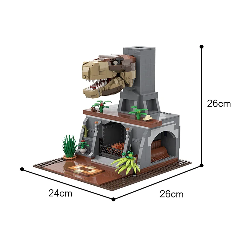 

1209pcs T-RexING Fireplace Dinosaur Building Block Bricks Moc Diy Toys For Children Kids Creative Intelligence Gifts
