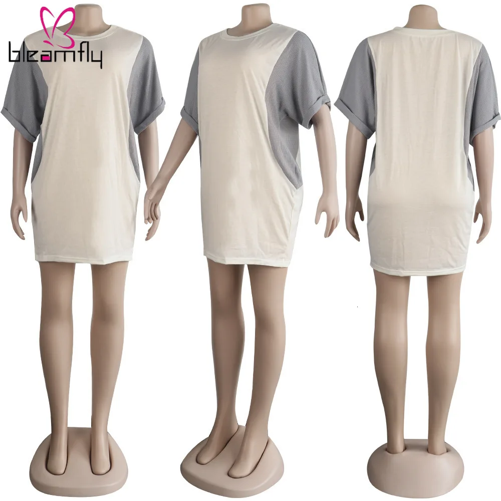 Лето осень Для женщин модный короткий рукав длиной выше колена Мини обтягивающее