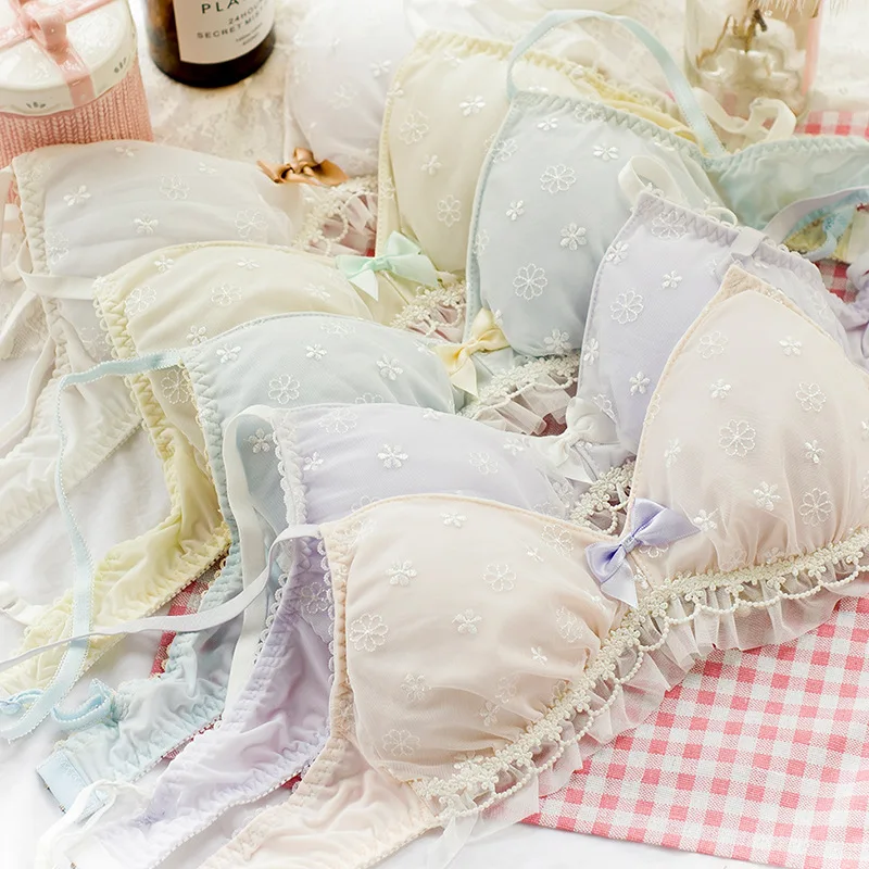 Новинка 2020 г. милый японский комплект нижнего белья кружевной женский