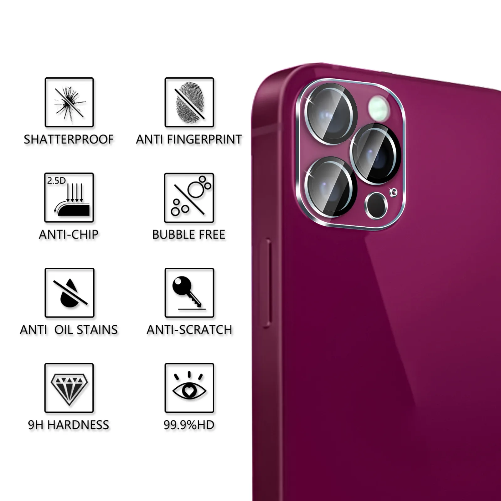 HD шелковая пленка для объектива камеры против царапин iPhone 13 Mini Pro Max защита экрана