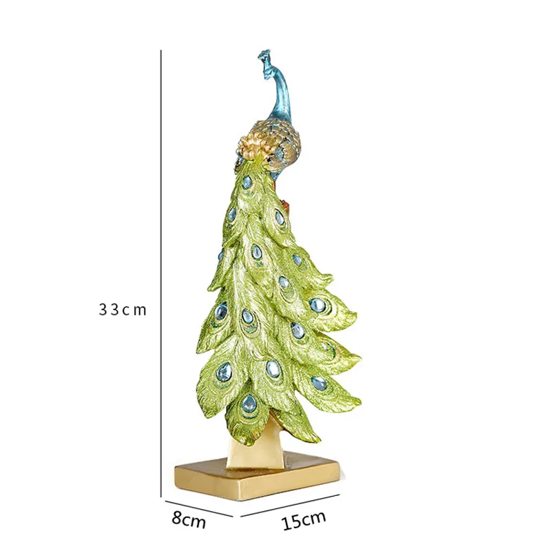 

Creative European wine cabinet decoration ornaments home living room porch TV cabinet display office peacock crafts wedding gift