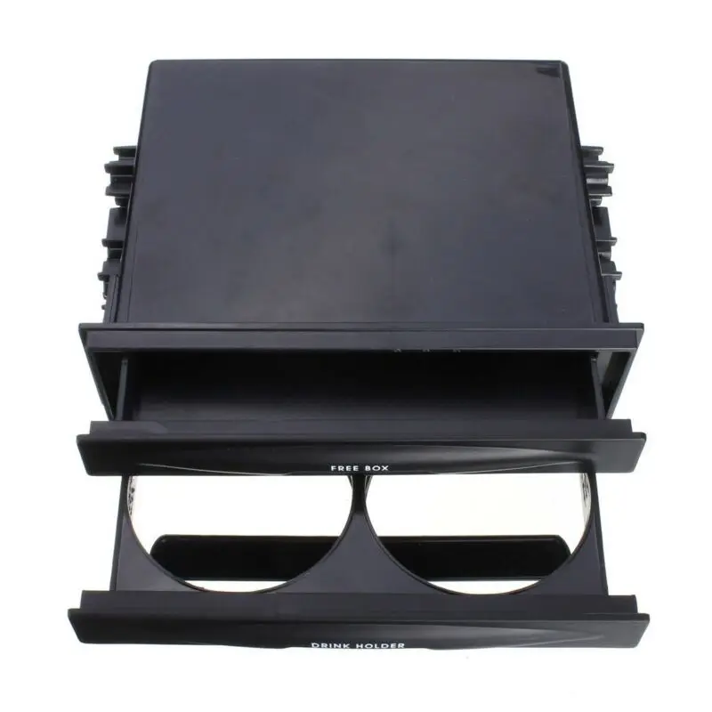 1pc car dash trim double din radio pocket drink cup storage holder box universal interior accessories for bmw golf tesla passat free global shipping