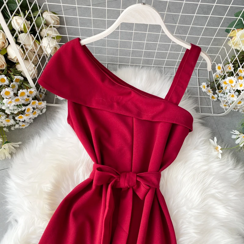 Комбинезон женский с оборками на одно плечо пикантный Повседневный бандажный