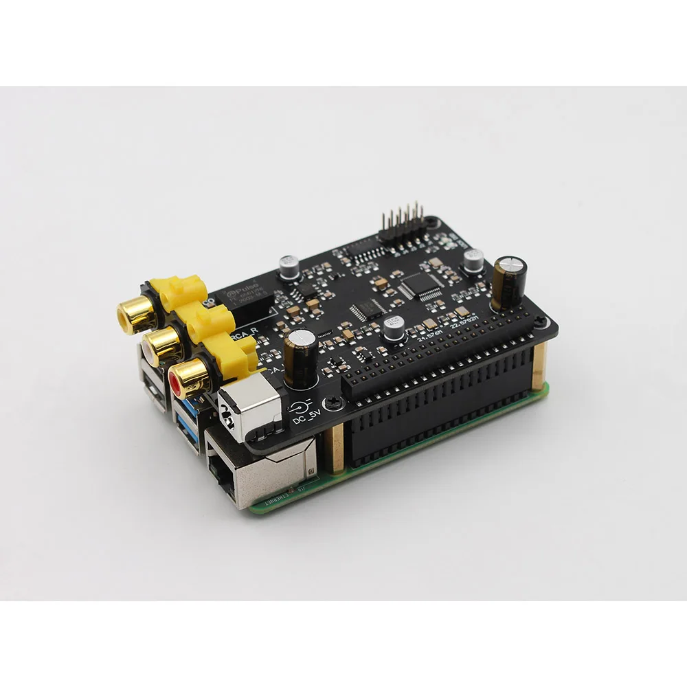 Плата цифрового декодера вещания CS43198 I2S 32bit/384K DSD256 DAC для Raspberry Pi 2B 3B + 4B |