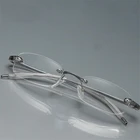 Очки для чтения NONOR TR90 без оправы для мужчин и женщин, ульсветильник очки для чтения без оправы, пресбиопические очки с алмазной оправой 1,5 2,0