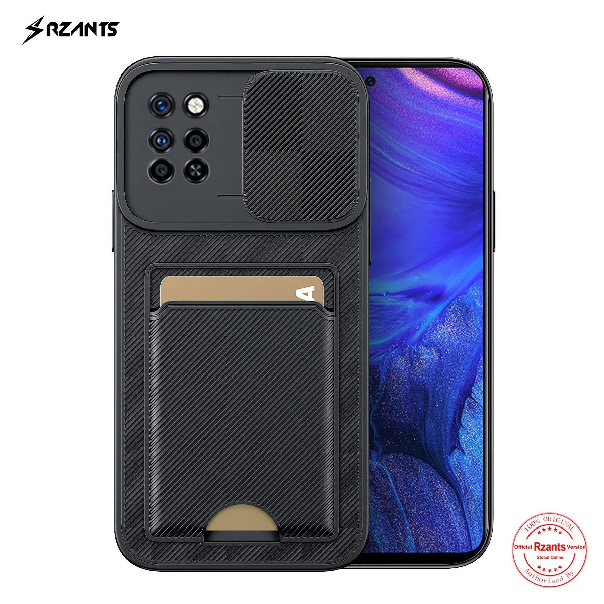 rzants for infinix note 10 pro case slide camera protector stripe shockproof card slot holder wallet anti drop phone cover free global shipping