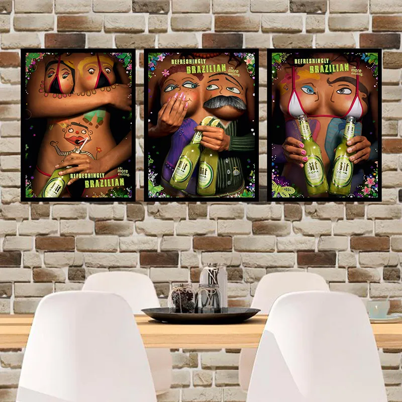 Пивные сексуальные фотообои и принты современные женские холсты искусство