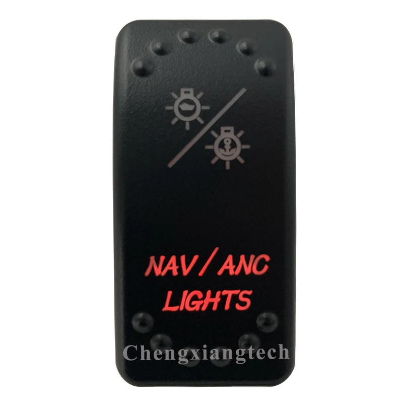 12 В 24 ВКЛ./ВЫКЛ. красная светодиодная подсветка Навигация/Anc лазерный кулисный