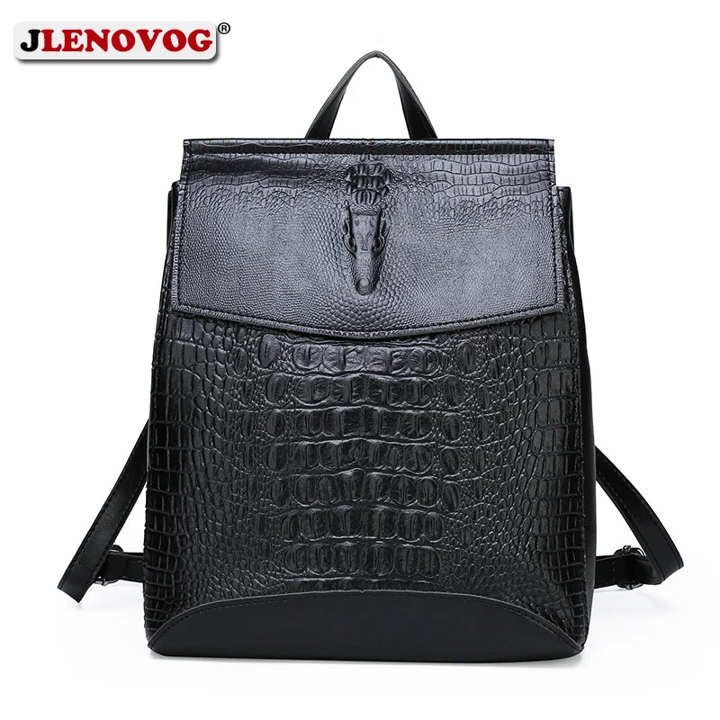 Роскошный дизайнерский рюкзак из крокодиловой кожи для женщин 2020 с защитой от