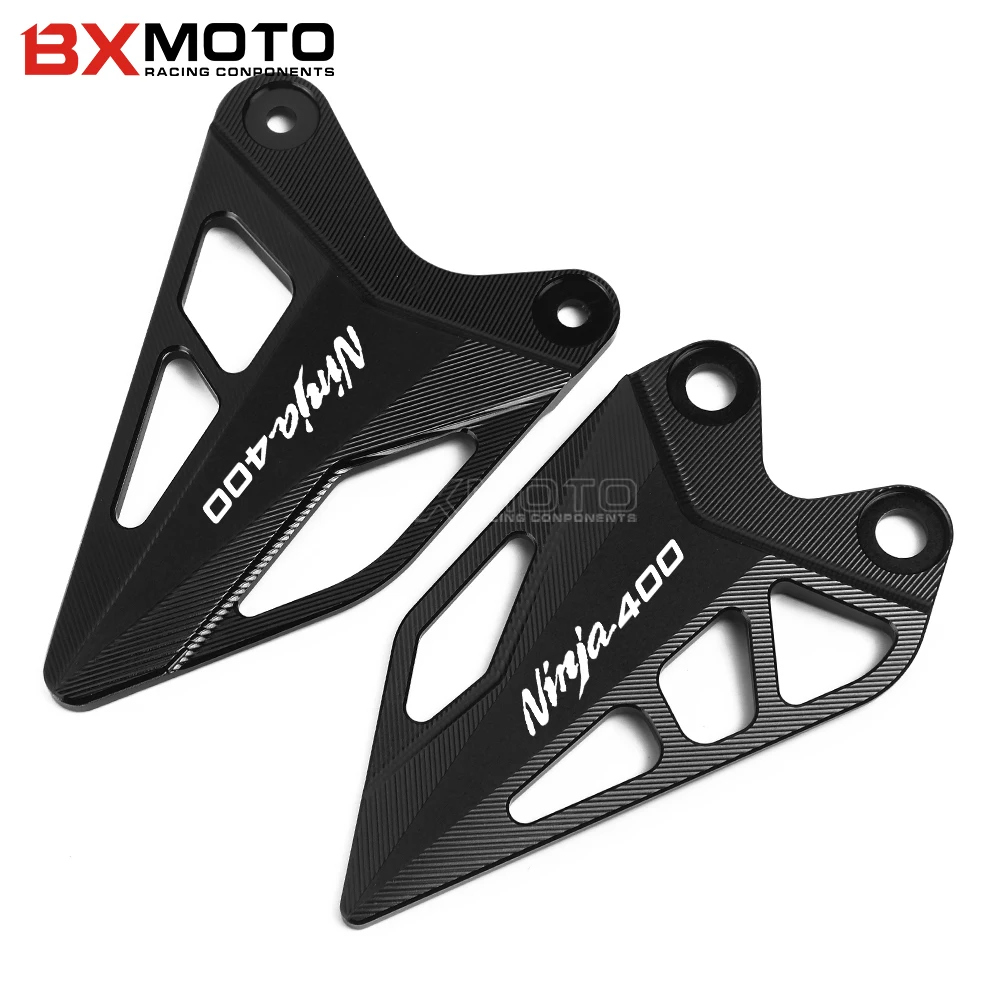 

New Item Motorcycle CNC FootPeg Footrest set Rear Heel Plates Guard Protector For KAWASAKI Z400 Z 400 NINJA400 400 2018-2020