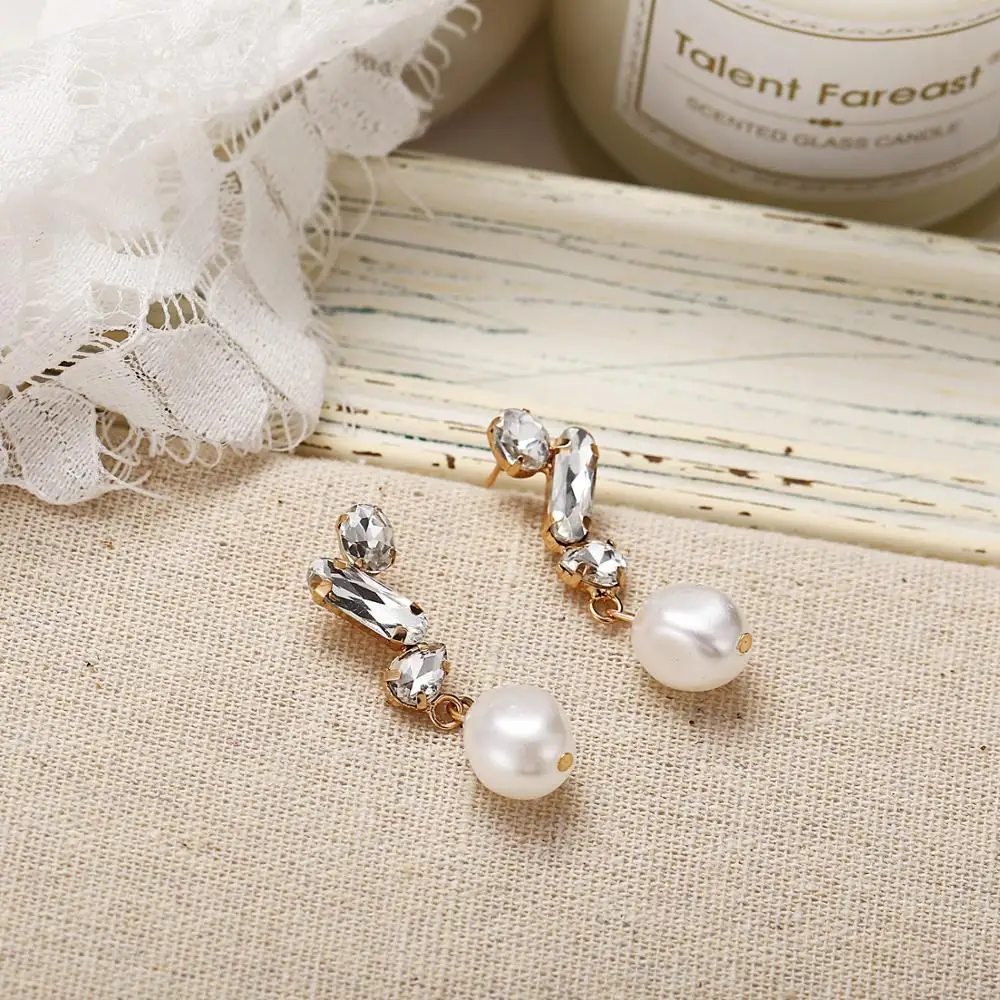 Женские серьги-капли ZA большие золотые висячие серьги с искусственным жемчугом и