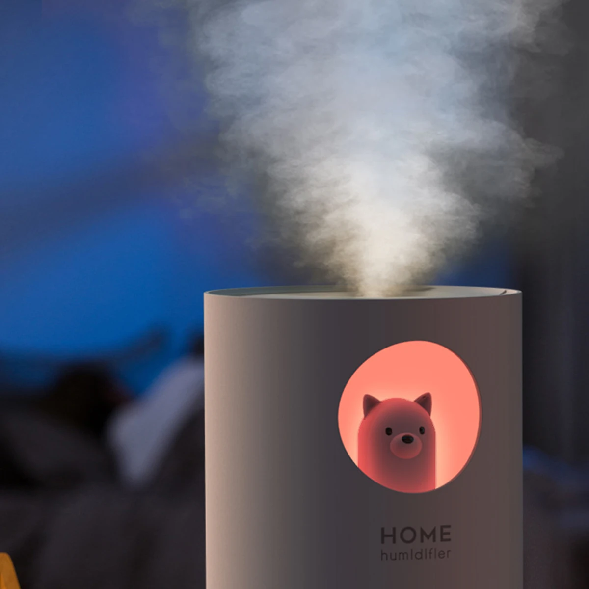 

700ML Portable Air Humidifier USB Desk Mist Diffuser Air Purifier with Colorful Night Light