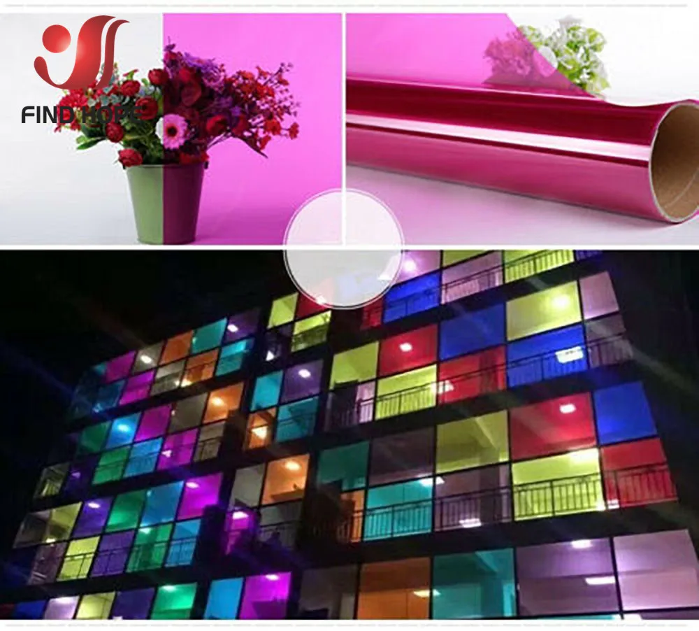 Цветные стеклянные наклейки KTV для раздвижных дверей магазина самоклеящаяся