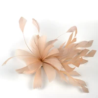 2021 headwear flower 12 petals headpiece with feather decoration for party hat wedding clothes hair band corsages crafts plumes