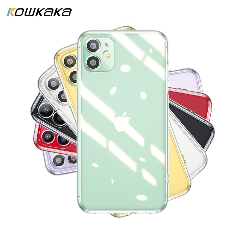 Абсолютно прозрачный Гладкий силиконовый чехол Kowkaka для iPhone 11 Pro Max X XR XS 6 6s 7 8 Plus 2020