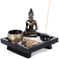 buddha statue tea light candle incense holder home decoration gift