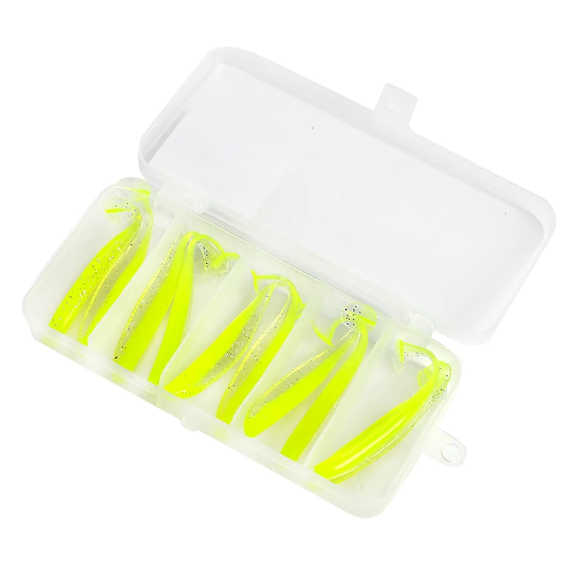 10 шт./лот мягкая рыболовная приманка 70 мм силиконовые воблеры для джиггинга