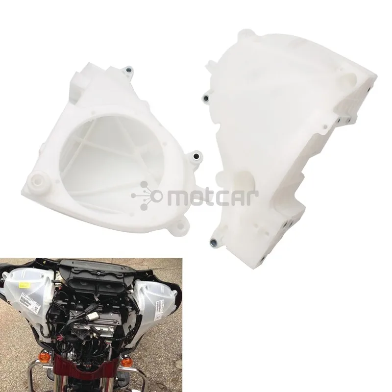 

ABS Motorcycle Inner Fairing Speakers Cover White L&R Fits For Harley Touring Electra Street Glide FLHT FLHX FLHR 2014-2018