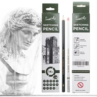 seamiart 15pcs pencil set professional drawing sketch pencil with white charcoal for painting art supplies stationery