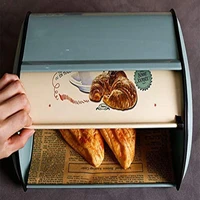 metal bread box for kitchen stainless steel bread bin bread storage box retro practical case for storage bread