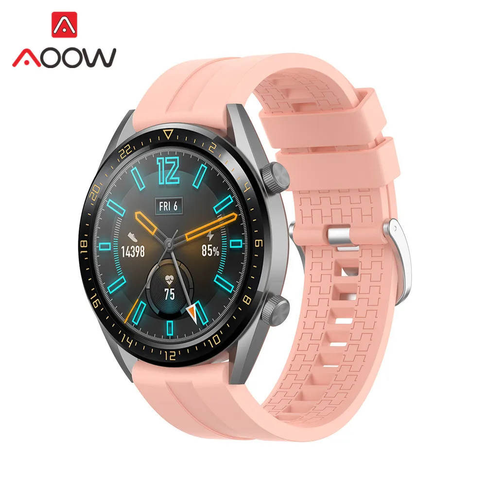 22 мм силиконовый ремешок для часов huawei Watch GT Active/элегантный 42 мм 46 мм Honor волшебный, резиновый спортивный браслет ремешок для gear S3