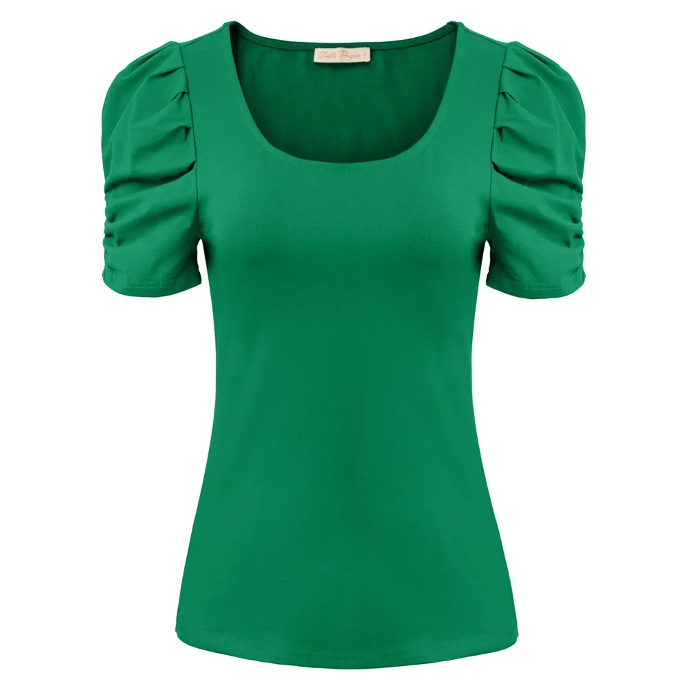 

Long Sleeve Tops Smocked waist Women Elastic Waist Fashion High quality