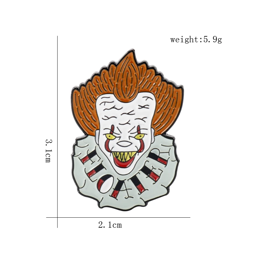 Фильм ужасов Стивен Кинг это эмалевые броши, булавки Pennywise фигура значок нагрудные булавки Чаки лицо рюкзак сумки ювелирные изделия подарок-40