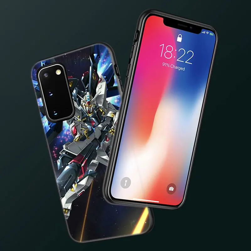 Чехол для телефона в стиле аниме Gundam-Robot Samsung Galaxy S22 Pro S21 S20 Ultra FE S10 Lite S9 S8 Plus S10E 5G