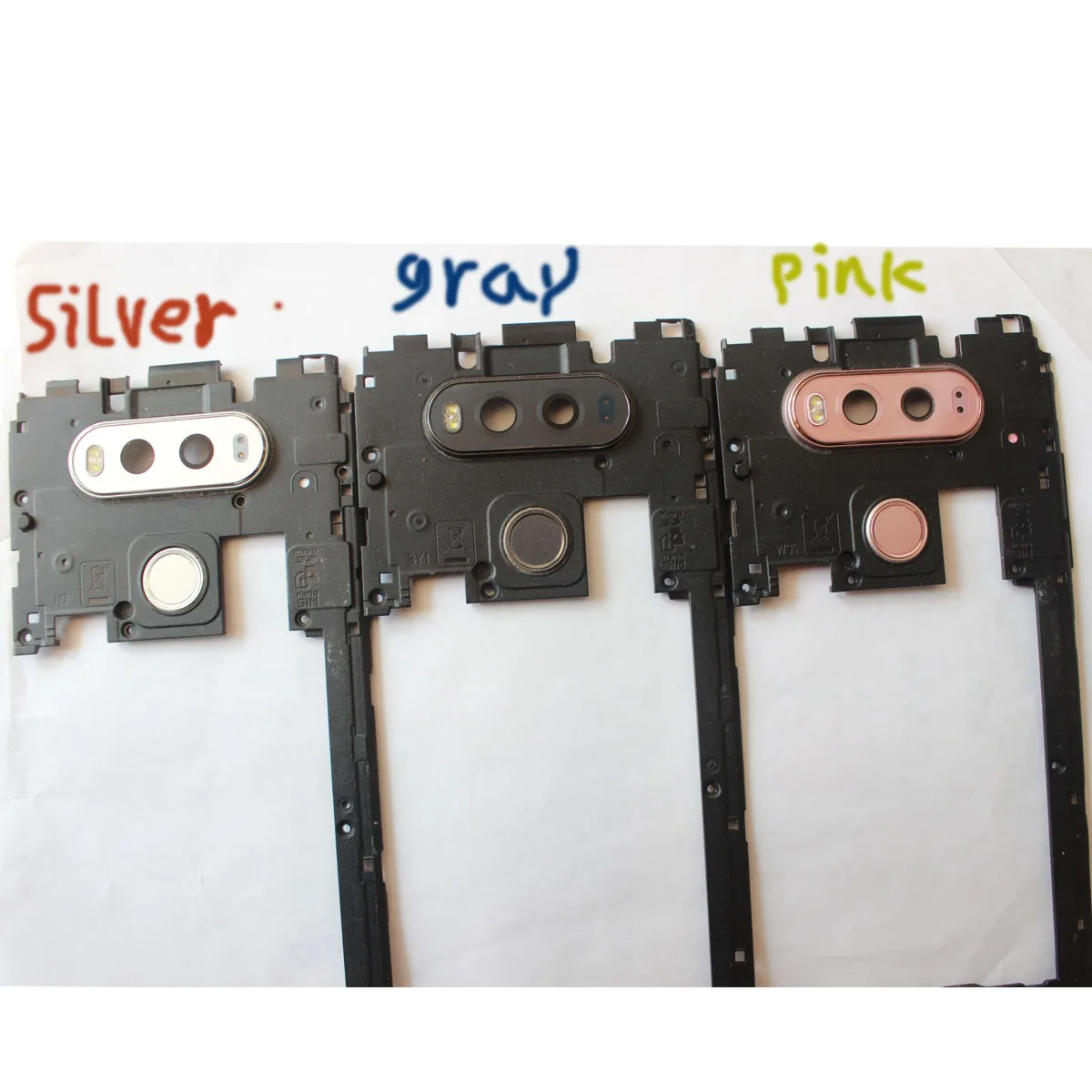 

For LG V20 Back Housing Middle Frame Bezel + Fingerprint Button Single Card