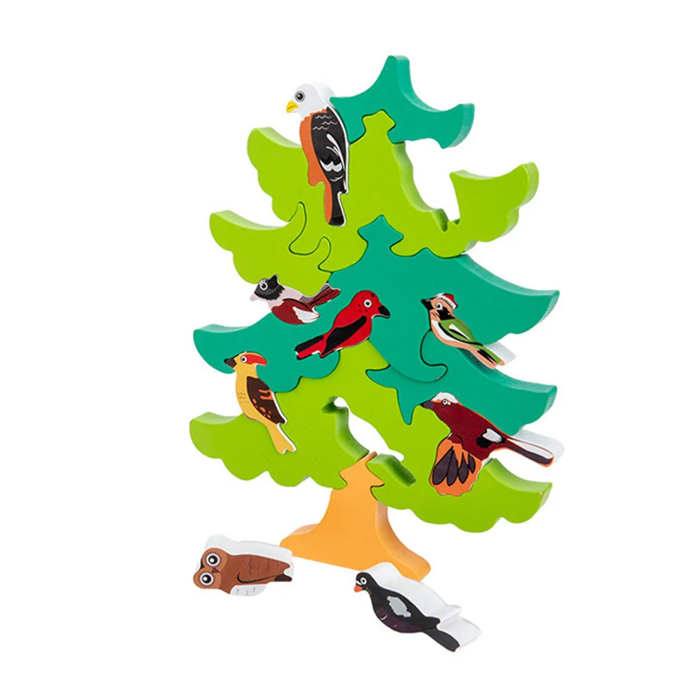 

1 Set of Children 3D Blocks Puzzle Owl Brid Blocks Tree Shape Puzzle Blocks