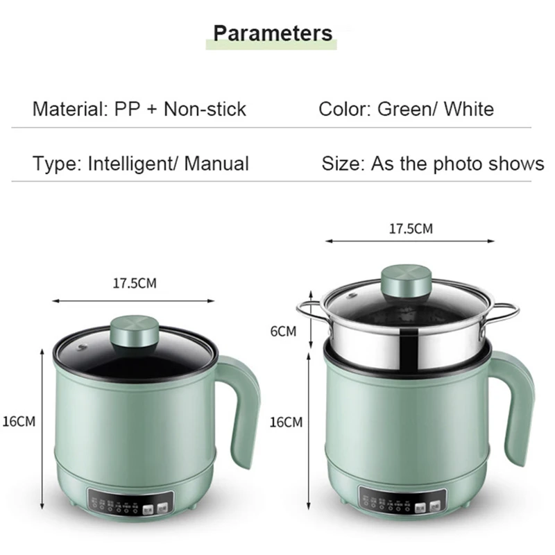 

Multifunction Electric Cooking Machine Single/Double Layer Hot Pot Mini Electric Rice Cooker Non-stick Pan Pots ollas de cocina