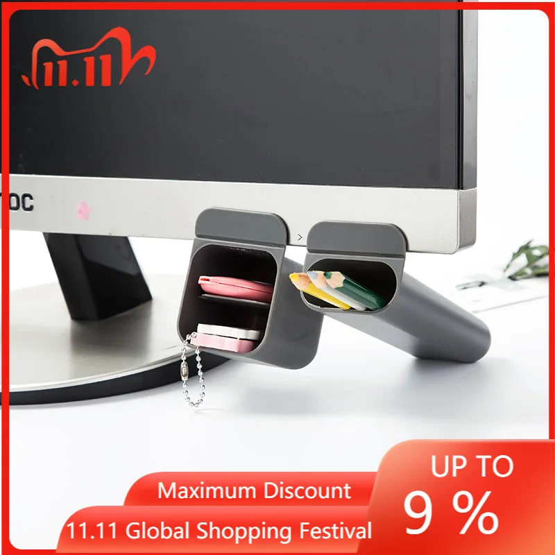 Прямоугольная настольная коробка для хранения Карманный держатель монитора